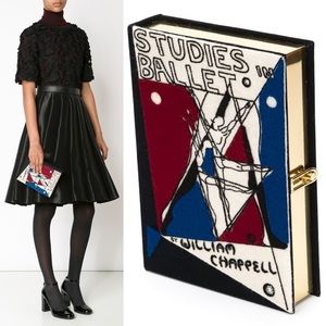Olympia Le-Tan 'Studies in Ballet' wool felt cotton book clutch